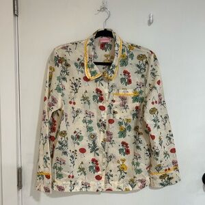 ban.do Floral Print Pajama Set Large Cottagecore Botanical